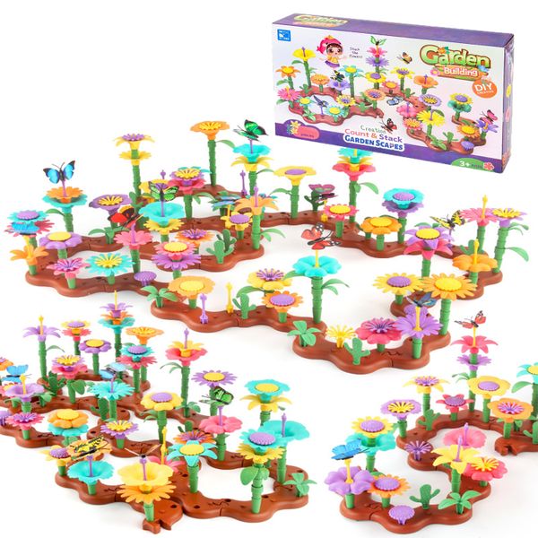 191-piece Flower Stem Toy for Girls 3-7 | DIY Garden Educational Gift