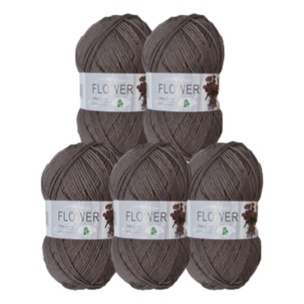 Double Knitting Polyester Yarn 100g (Pack of 5) Plum Brown