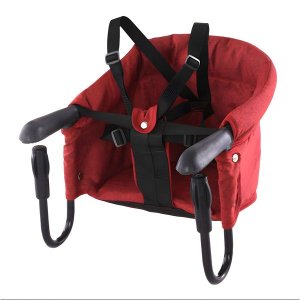 Foldable Feeding Chair Seat Booster Safety Belt Dining Table Hook-on