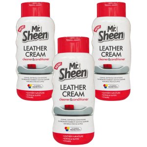 Mr Sheen Leather Care, Leather Cream Cleaner &amp; Conditioner x 3