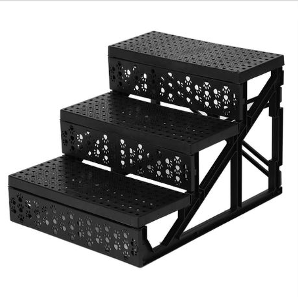 Pet Portable Folding 3 Step Ramp Dog Plastic Stairs 45cm
