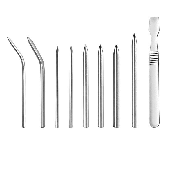 9 Pieces Stainless Steel Umbrella Rope Knitting Tool
