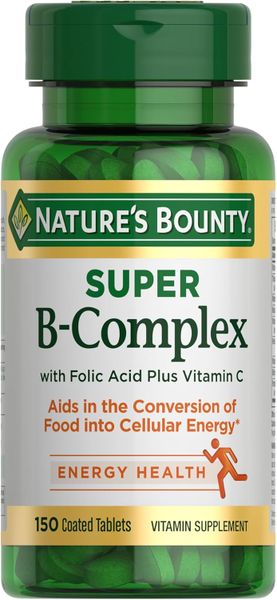 Nature's Bounty Super B Complex with Vitamin C &amp; Folic Acid - 150 Servings