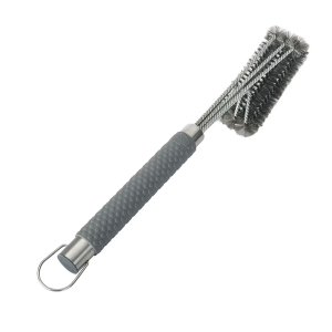 Expert Grill Brush with Stainless Steel Bristles &amp; Soft Grip Handle - 47cm