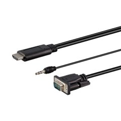 LinkQnet 1.8m HDMI Male to VGA Male with Audio Cable