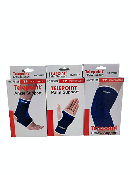 Ankle, Elbow/Knee, Palm/Wrist Support Guards - 3 Set Combo (2 pieces each)