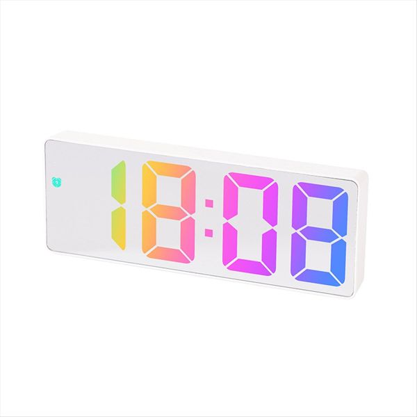 Led Large-Character Electronic Clock Bedside Alarm Clock Black