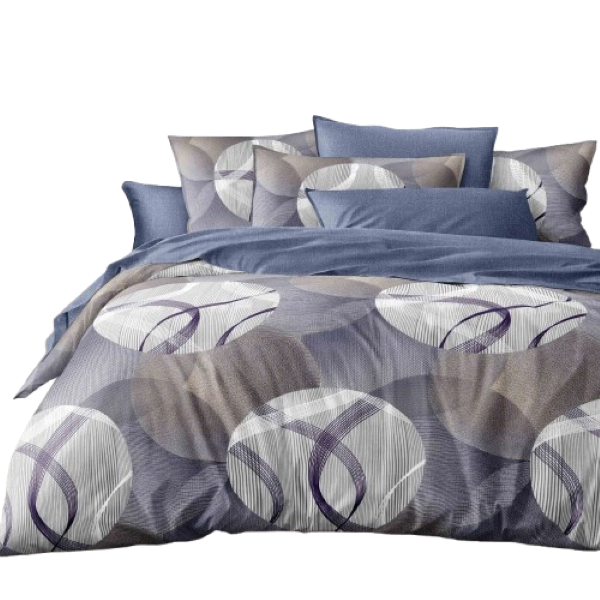Linen Boutique - Duvet Cover Set Reversible-ClassicBlueGrey