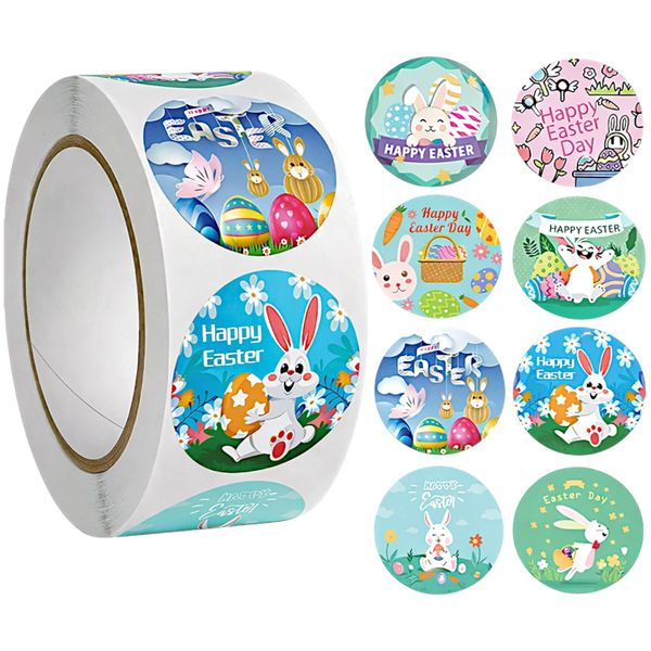 500 Piece - Easter Bunny Stickers - Multicolour