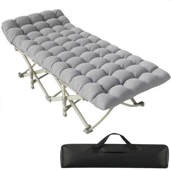 Portable Camping Bed with Mattress Carry Bag Folding Camping Cot For Adults