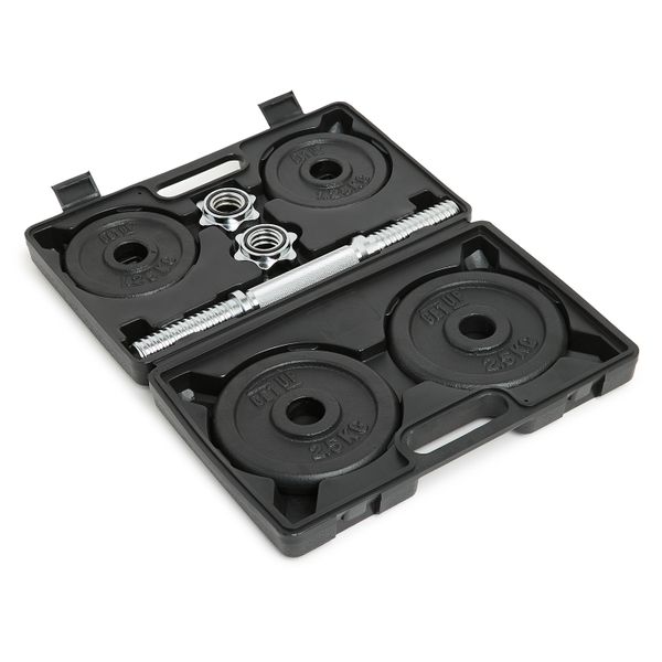 GetUp10kg Cast Iron Dumbbell Set with Suitcase
