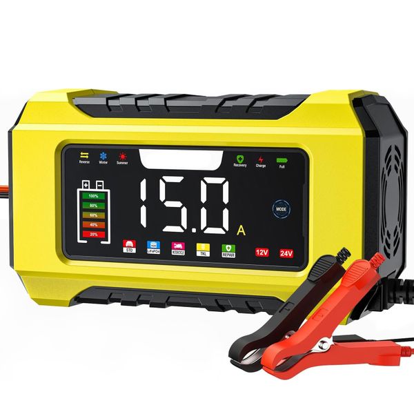 Battery Charger Automatic Smart Battery Trickle Charger for Car Truck