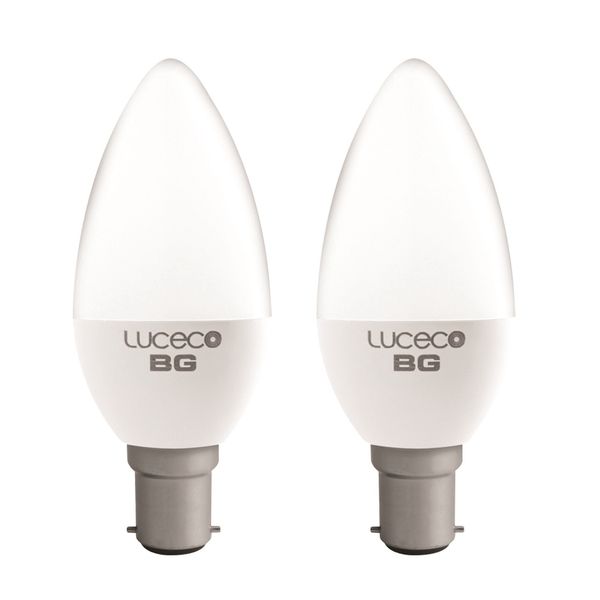 Luceco - B35 Candle, B22, 3W, 250Lm, Warm White, Non-Dim, LED Globe