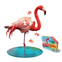 I am Lil Flamingo Animal Shaped Jigsaw Puzzle 100 pc by MADD CAPP