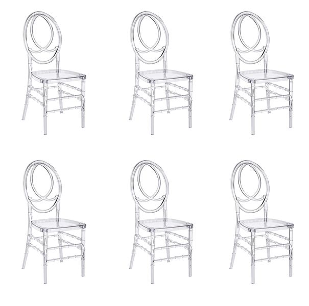ROYAL BLUE Crystal Phoenix Chair - Stackable Dining Chairs Canteen Chairs