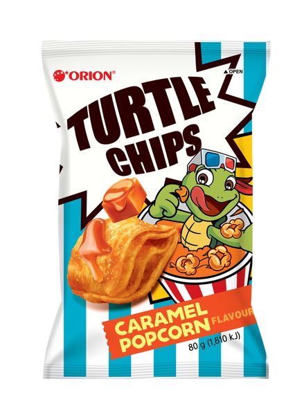 Orion Turtle Chips Caramel Popcorn 80g x 3