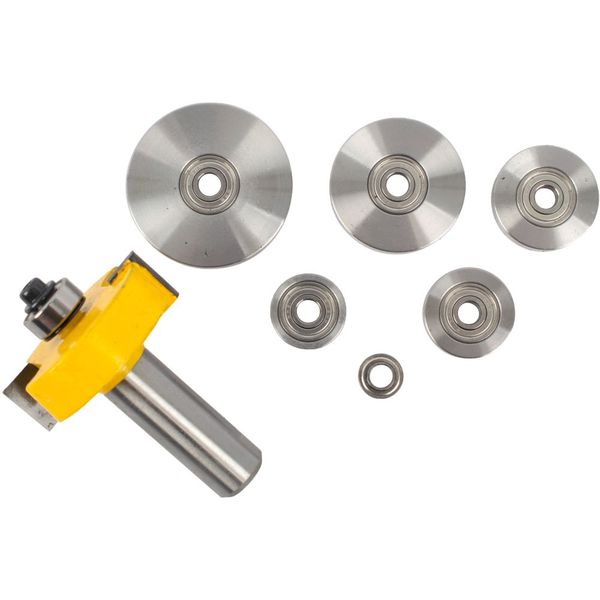 Rabbeting Bit 1 1/2" X 1/16" Depth 9/16" 1/2"Shank X 7 Bearings