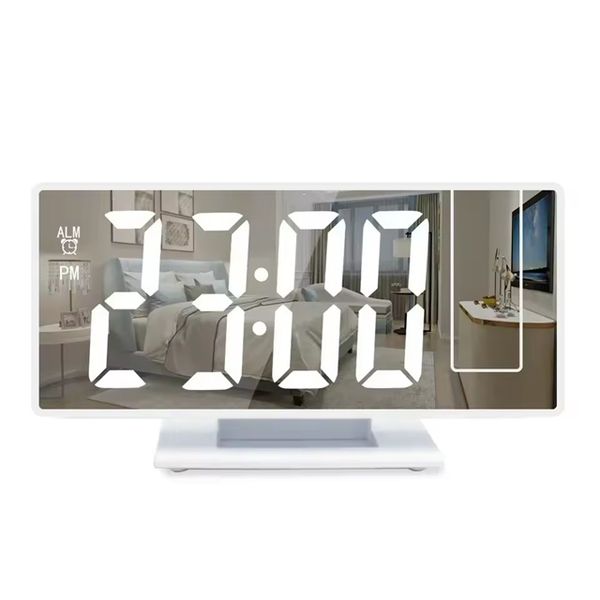 Digital LED Mirror Clock With LED Projector And Alarm DS-3618LP