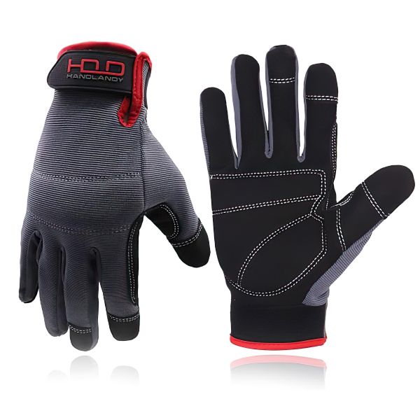 QYNIAL Work Gloves for Men &amp; Women, Touch Screen, Lightweight &amp; Flexible