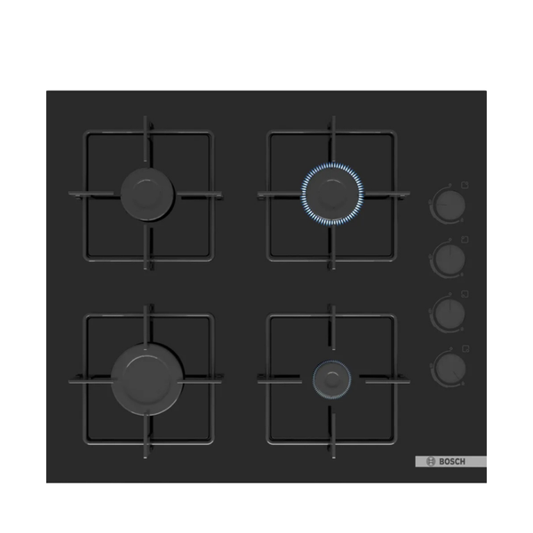 Bosch POP6C6P30M Series Gas Hob 60 cm Tempered glass, Black
