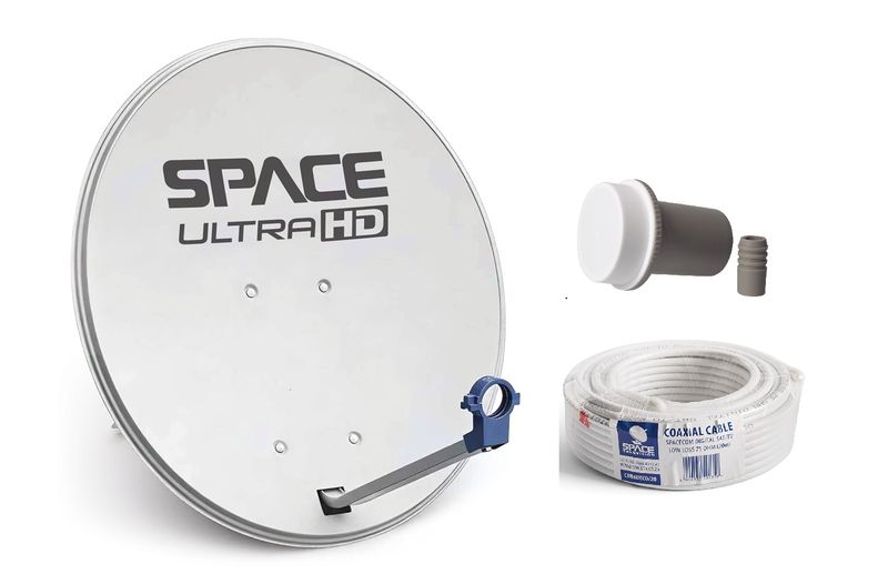 Space Television UltraHD 65cm Galvanised Steel Single Satellite Dish Kit