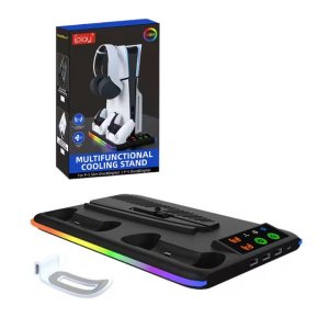 PS5 Multifunctional Cooling &amp; Charging Stand with RGB Lighting