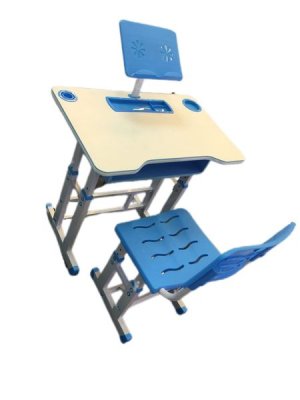 Study Desk &amp; Ergonomic Chair - Blue