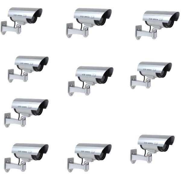 Fake Dummy Waterproof IR LED Security Camera. Pack of 10