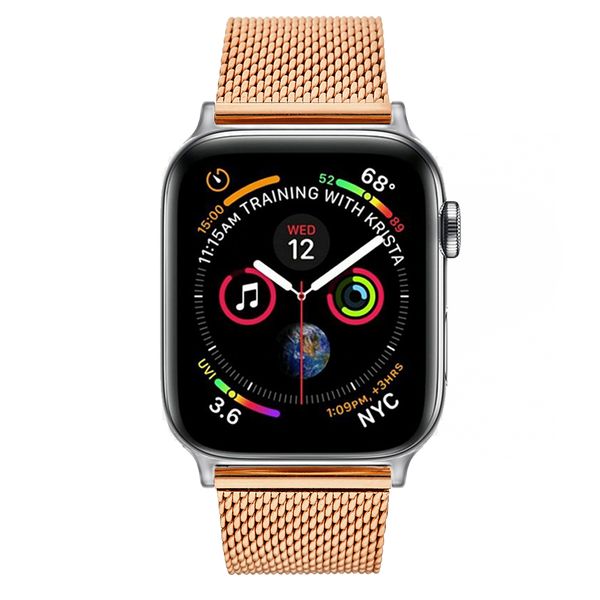 Colton James Mesh Strap for Silver 40mm Apple Watch - Rose Gold