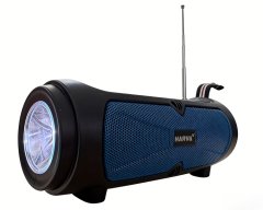 Portable Cylinder Bluetooth Speaker with Solar Panel, Torch &amp; Carry Strap
