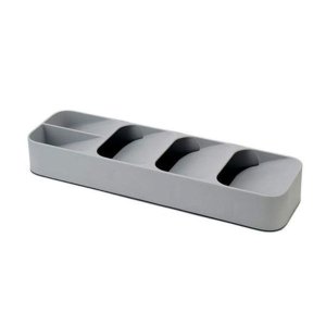 Smart Kitchen Cutlery Drawer Organizer Spoon Fork Storage Tray - Grey
