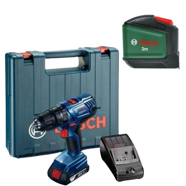 Bosch - GSB180-LI Cordless Drill with Tape Measure - 3m