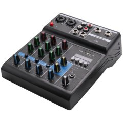 Portable Audio Mixer Bluetooth Mixer DJ Console with Reverb Effect
