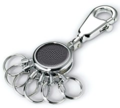 TROIKA Keyring with Carabiner Hook Black Vision