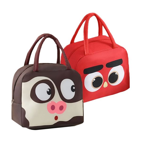 Lunch Bag Picnic Bag Cartoon Lunch Box Bag Bento Bag Tote Bag - 2 Pack