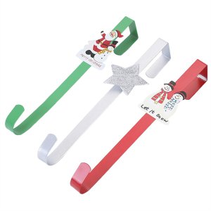 3 Pcs 12 Inch Christmas Wreath Hangers Cartoon Over the Door Hooks Winter S