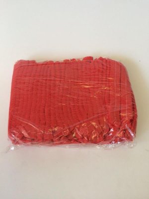 Atlantic Conversions - Safety Hair Net Mop Cap Red Single Elastic - 100