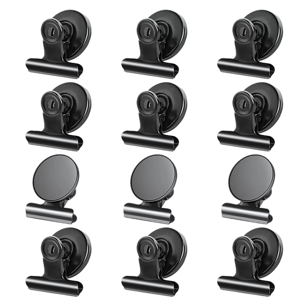 Bestby - 12-pack Heavy Duty Anti-scratch Magnetic Refrigerator Clips