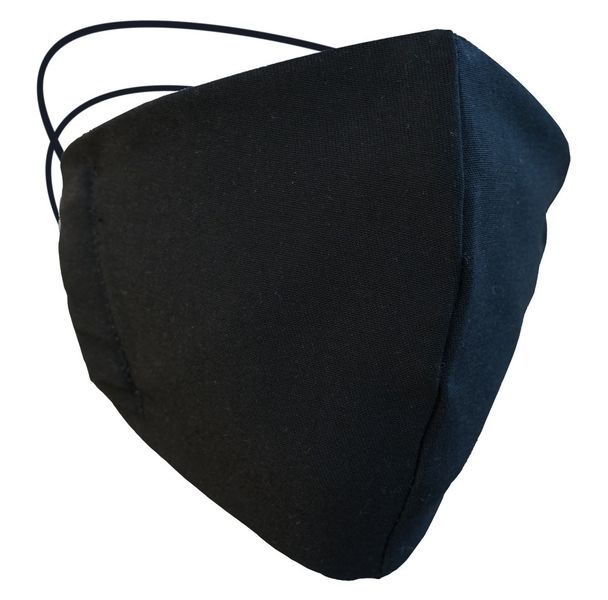 Fontaine Face Mask - Black Cotton Fabric - 3-Ply Comfortable Wash &amp; Re-use