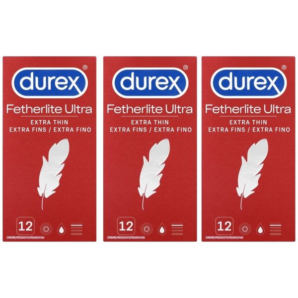 Durex Fetherlite Ultra Condoms -12 Pack x3