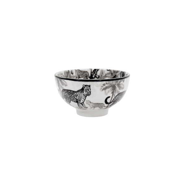 GALATEO - Jungle Sketch 9.5cm Jaguar Nibble Bowl Set of 4