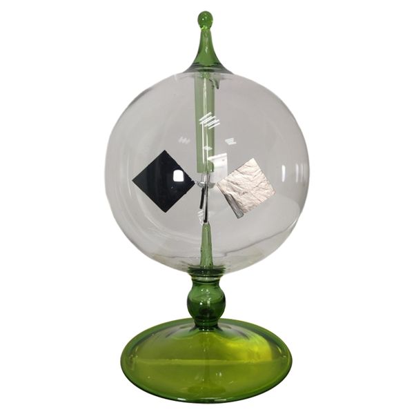4 Blades Rotating Glass Windmill Solar Powered C