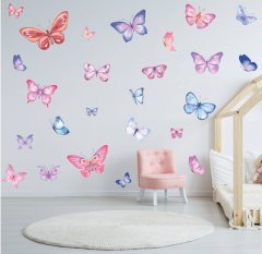 Watercolour Butterfly Collection Wall Stickers