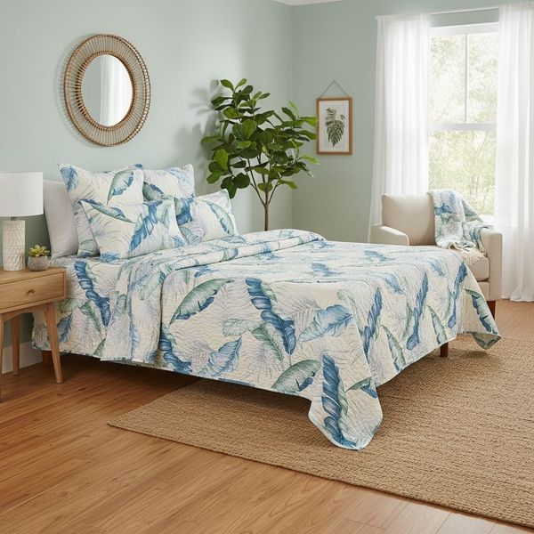 Damsaar - Queen Modern Microfibre Bedspread Set - 5 Piece