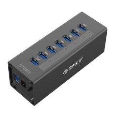 Orico 7 port USB3.0 Hub Aluminium - Black