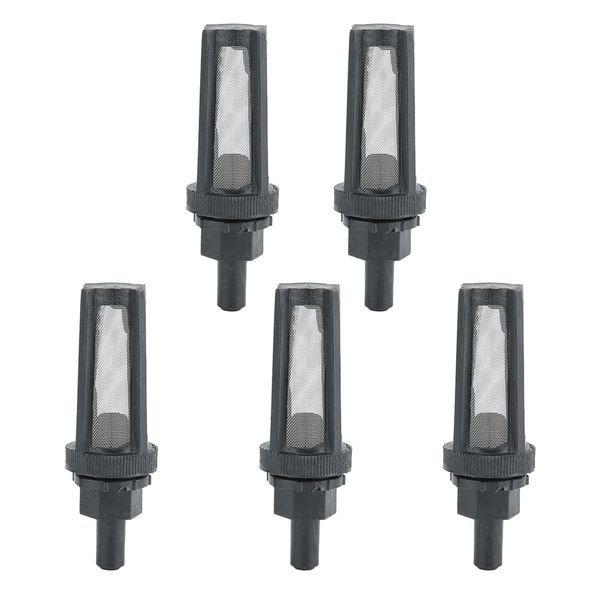 5PC Inlet Filters Straight Port Black
