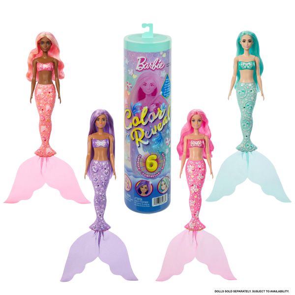 Barbie Color Reveal Doll &amp; Accessories, 6 Surprises (Styles May Vary)