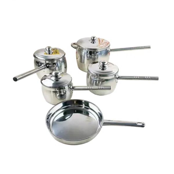 Afrihome Silver Stainless Steel Stainless Steel Cookware Set