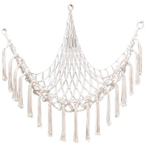 Vizia Kids Toy Storage for Stuffed Animals | Boho Macrame Corner Hammock