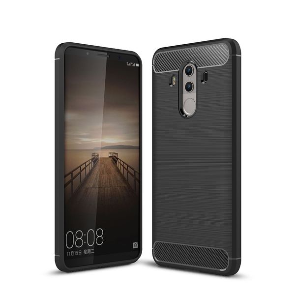Carbon Fiber TPU Rugged Armor Case Compatible with Huawei Mate 10 Pro - Odorless